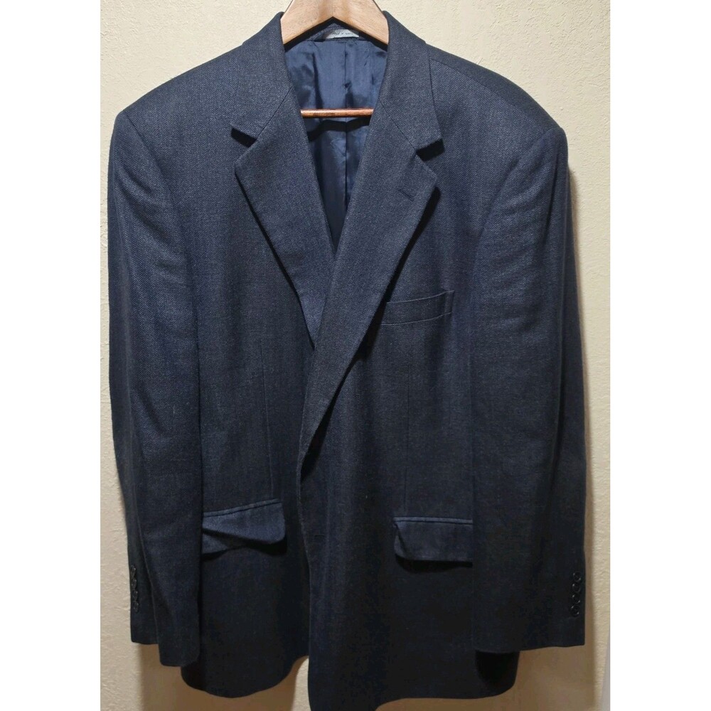 Brooks Brothers Mens 46R Silk Linen Wool Herringbone Sport Coat Blazer Italy